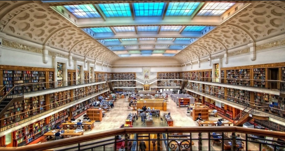 Biblioteca Mitchell ou Biblioteca Pública de New South Wales (Austrália) – Construída em 1910, a maior parte do acervo da biblioteca pública é sobre história da Austrália, cultura e literatura. O acervo contém cerca de 5 milhões de itens, entre livros, imagens, músicas, jornais e microfilmes Christopher Chan/Flickr